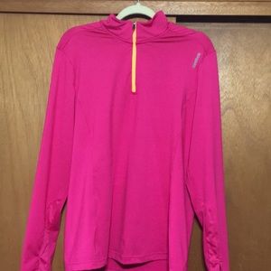 Reebok hot pink running pullover